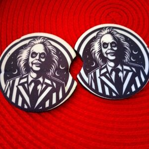 Beetlejuice car coasters